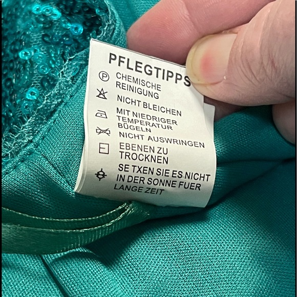 Gorgeous Kate Kasin aqua small sequined formal gown (NWT) - Picture 7 of 9